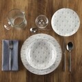 Rombos 18 darabos Étkészlet, Versa, porcelán, szürke