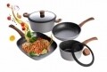 Set de gatit Majestic, Heinner Home, 6 piese, aluminiu turnat, gri