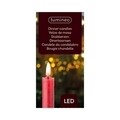 Lumineo 2 db Gyertya LED-el, 2x24 cm, piros