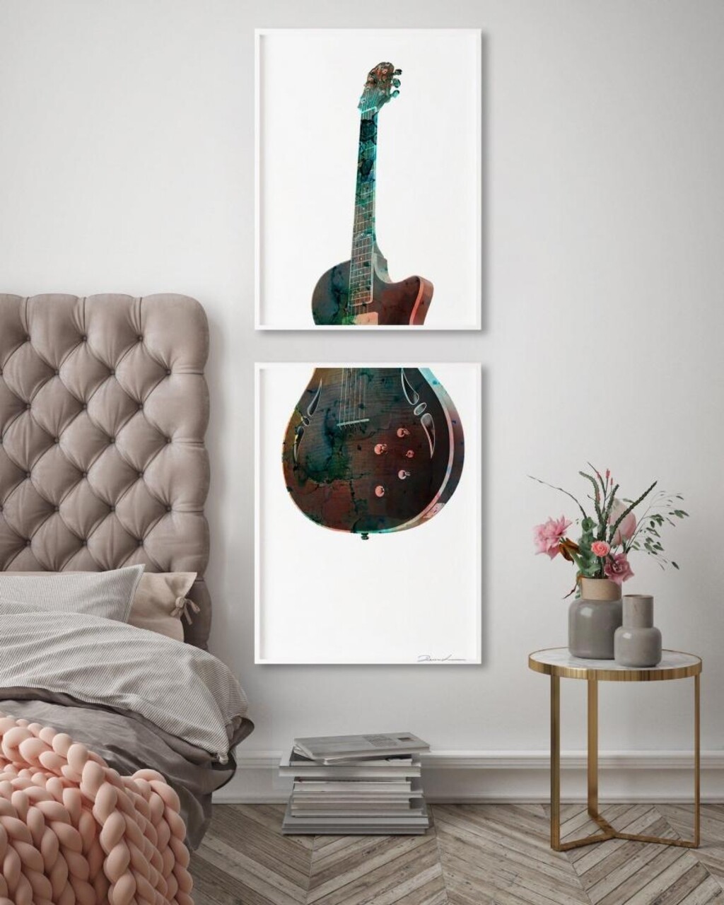 2 darabos Kép szett Chitara, Heinner, 35x50 cm, műanyag/MDF, színes