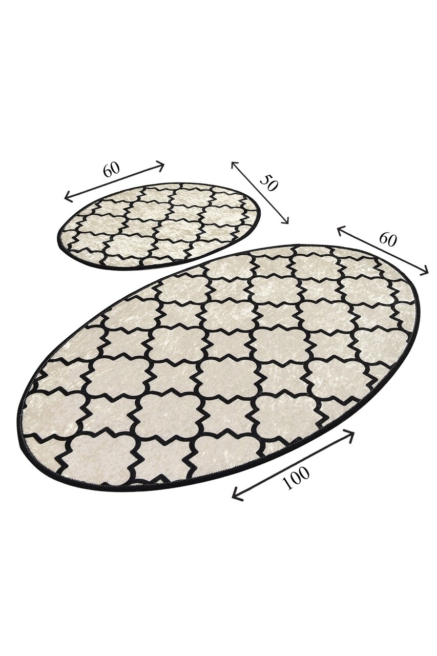 Kupa 2 Db Fürdőszobai Szőnyeg, Chilai, 50x60 Cm/60x100 Cm, Fehér