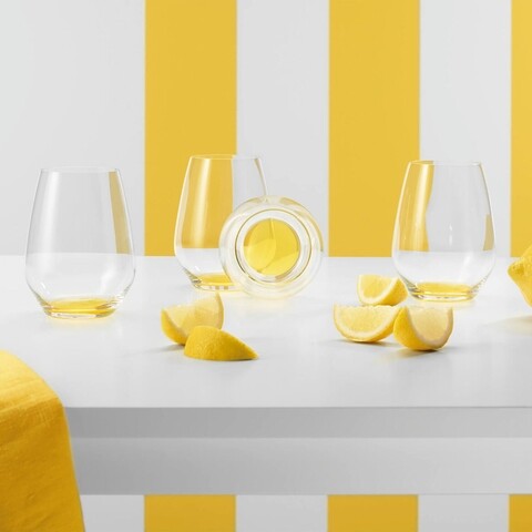 Villeroy & Boch 4 darabos Pohár készlet, Colorful Life Lemon Pie, 420 ml, kristályüveg, sárga