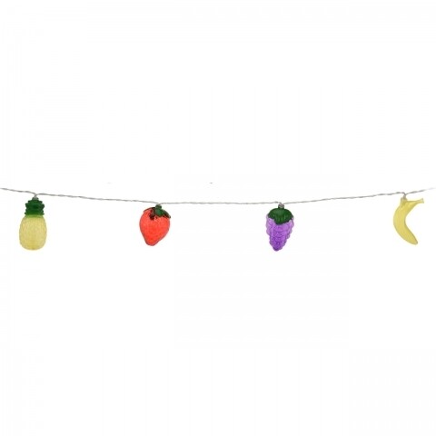 Party Fruits Fényfüzé LED-del, 43 cm, polipropilén, többszínű