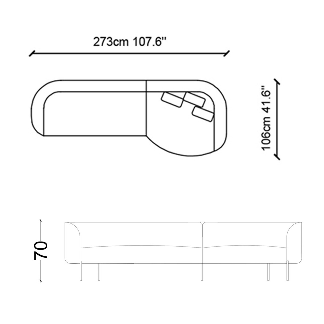 Daybed Macaroon Kanapé, Ndesign, 180x82x70 Cm, Fa, Rózsaszín