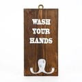 Fogas Wash you hands, Evila Originals, 10x20 cm, barna