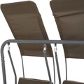 Segars Kétszemélyes hinta, 170 x 132 x 170 cm, acél, szürke/barna