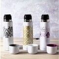 Termosz Glamour Ornament, Ambition, 500 ml, rozsdamentes acél, fehér