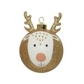 2 db Reindeer antler Gömb, Decoris, Ø8 cm, üveg, arany