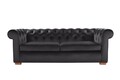 Oxford Chesterfield Kihúzható kanapé, 88x216x75 cm, 3 személyes, grafit szürke