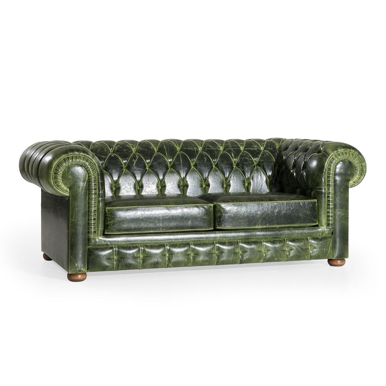 Cupon kétszemélyes kanapé, ndesign, 185x100x78 cm, fa, zöld
