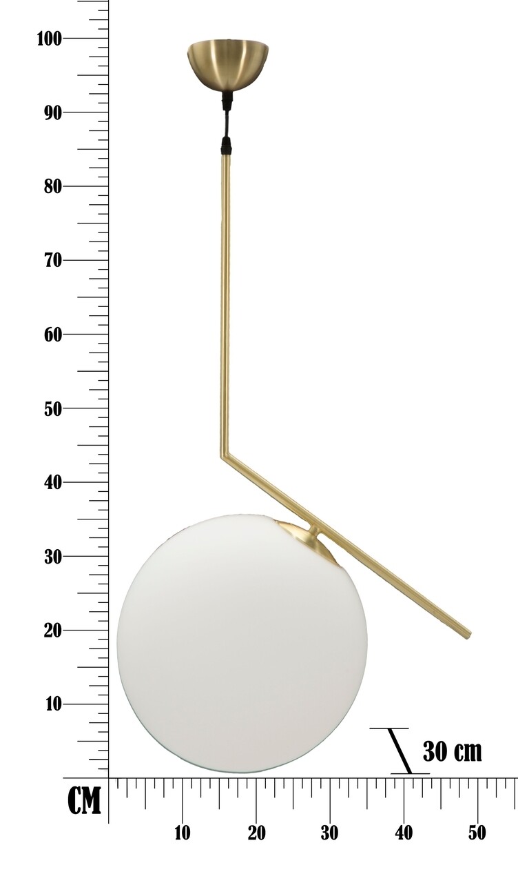 Lustra Glamy, Mauro Ferretti, 50 X 30 X 100 Cm, 1 X E27, 40W, Fier/sticla