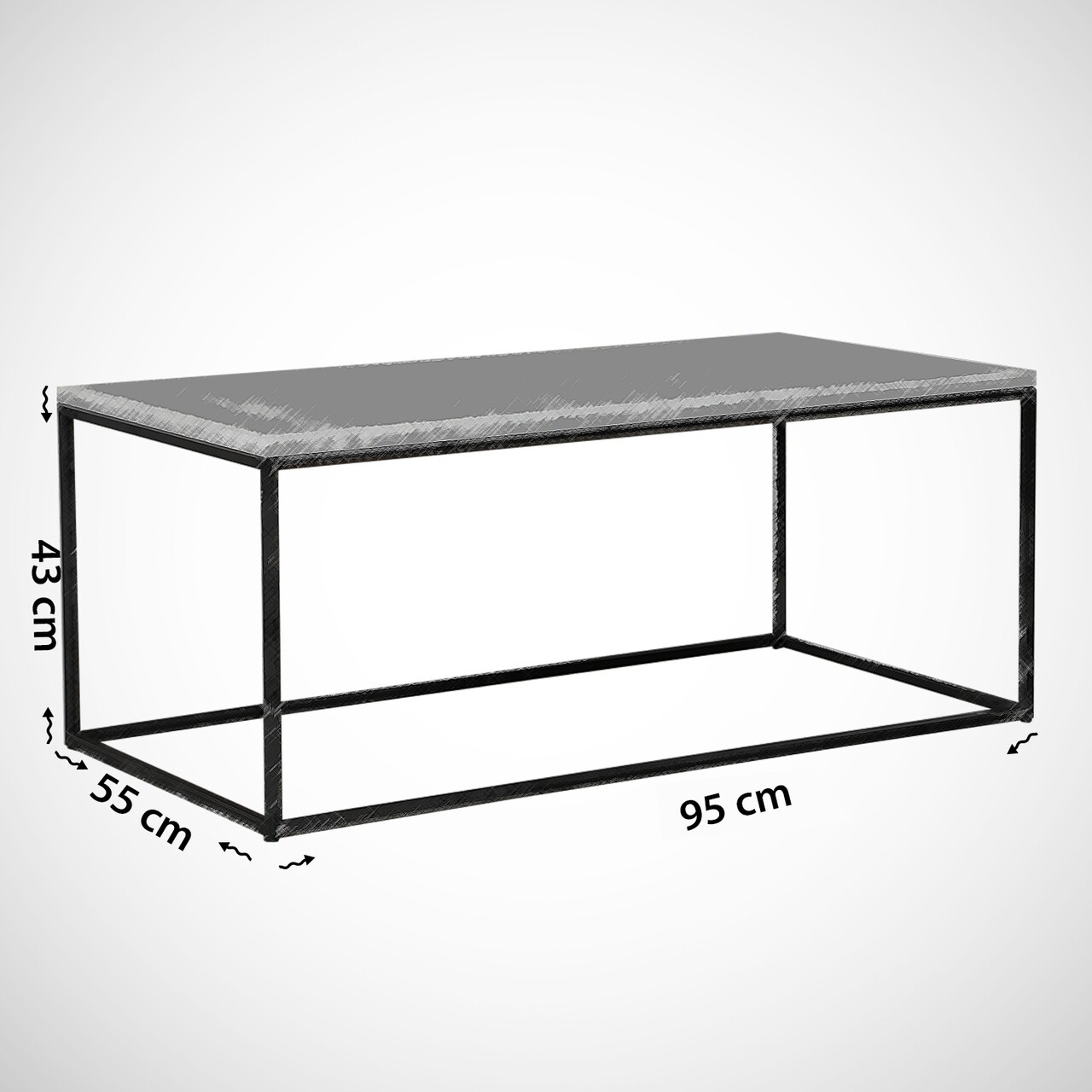 Cosco White Kávázóasztal, Comforty, 95x55x43 Cm, Fehér