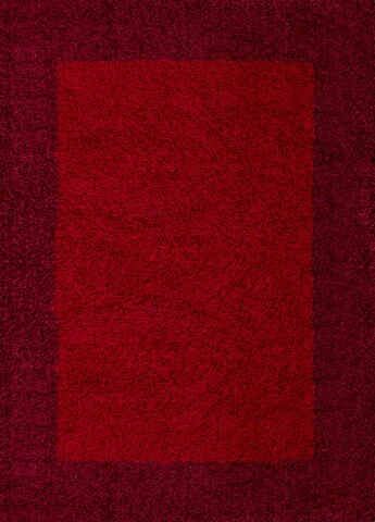 Shaggy Louis Border szőnyeg, Dekor, 80x150 cm, polipropilén, piros