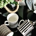 Janus Cup, Duo, 450 ml, porcelán, fekete/fehér