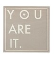 Bizzotto Dekoráció, Your are it, 30 x 30 cm, fa, szürke/fehér