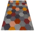 Homeycomb Bedora szőnyeg, 200x300 cm, 100% gyapjú, sokszínű, kézzel készített