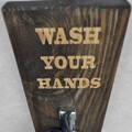 Fogas Wash you hands, Evila Originals, 10x20 cm, barna