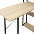 Office Hero, Pakoworld, 90x40x110 cm, MDF / fém, juhar / fekete