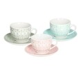 Gipsy Soft 6 db Kávés készlet kistányérral, Tognana, 250 ml, porcelán, többszínű