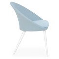 Spade 4 db Kültéri szék, L.62 l.66 H.82 cm, alumínium/textíl, fehér/kék