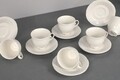 Kutahya Porselen 6 db Csésze és 6 db Kistányér, CPR12CT0014, 180 ml, porcelán, fehér