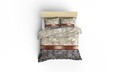 Lenjerie de pat dubla King (US) Basilisk, Victoria, 3 piese, 260x220 cm, amestec bumbac, multicolor