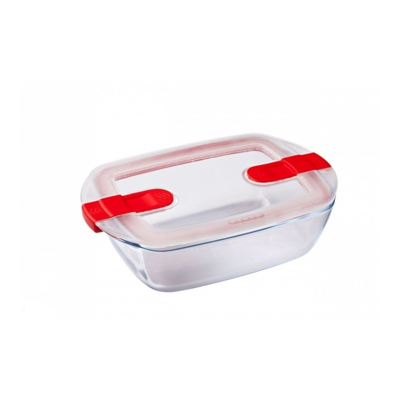 Pyrex Cook & Heat Ételtéroló Fedővel, 1,1 L, Edzett üveg