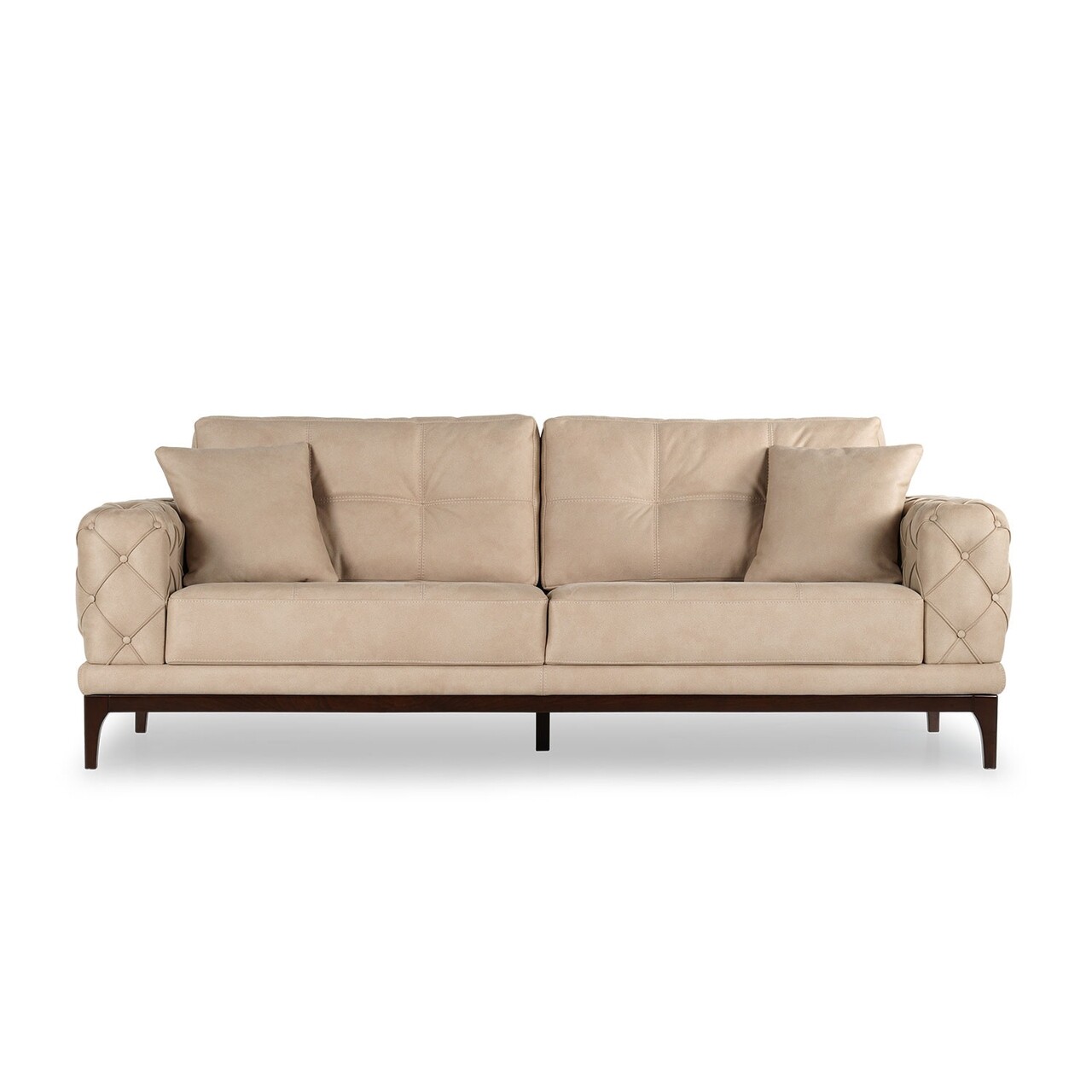 Lale kihúzható kanapé, ndesign, 3 személyes, 220x97x84 cm, fa, krémszín