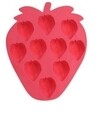 Jégforma,Strawberry, 19x16x2 cm, hőre lágyuló, piros