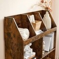 Cubby Könyvespolc Vasagle, 90 x 28 x 100 cm, rétegelt lemez / acél, rusztikus barna