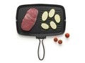 Grillező serpenyő, Excelsa, Duo Grill, 24x36 cm, öntöttvas