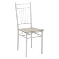 Étkező / konyhai szett Roza Pakoworld, asztal 4 székkel, 120x70x75 cm, laminált MDF / acél, natúr / fényes fehér