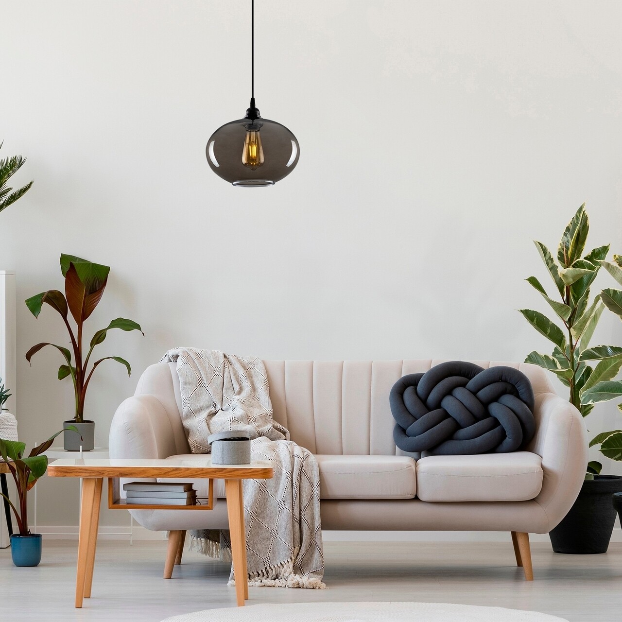 Opviq Kandeláber, Smoked - 050, E27, 60 W, fém/üveg