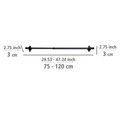 Wenko Herkules Twin 2 db Kihúzható  rudak ruhatartó állványhoz, 75-120 cm, otel/plastic, negru