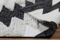 Környezetálló szőnyeg, AFR 01 - Black, White, 100% pamut, 120 x 180 cm