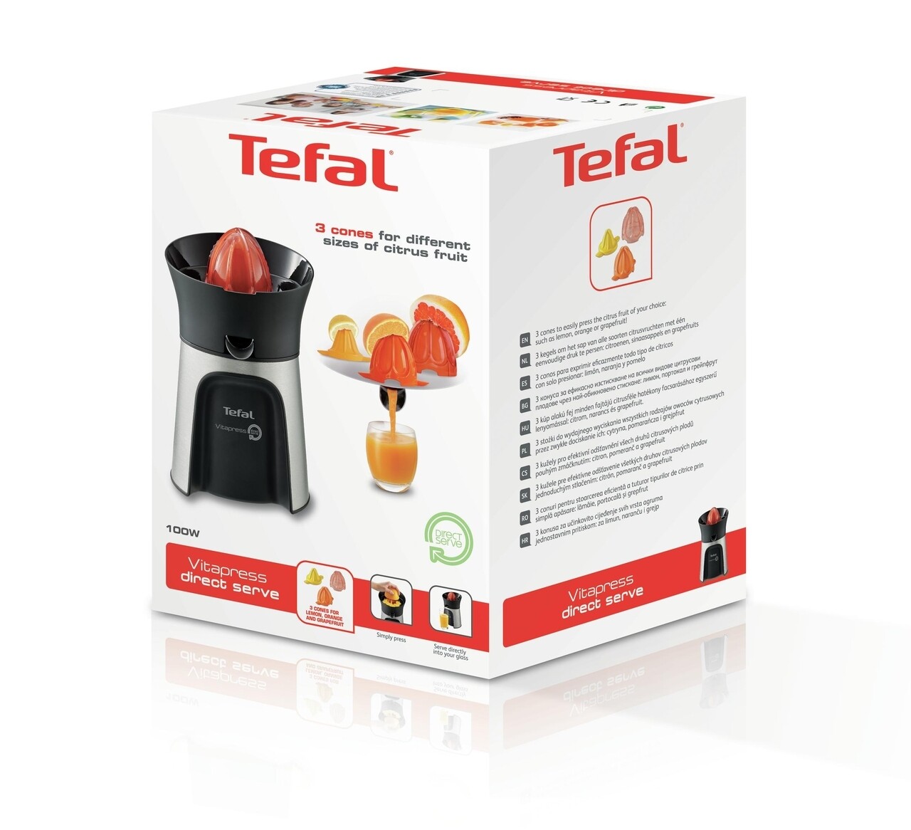 Tefal Citrus Facsaró, Direct Serve ZP603D38, 100 W