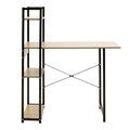 Office Hero, Pakoworld, 90x40x110 cm, MDF / fém, juhar / fekete
