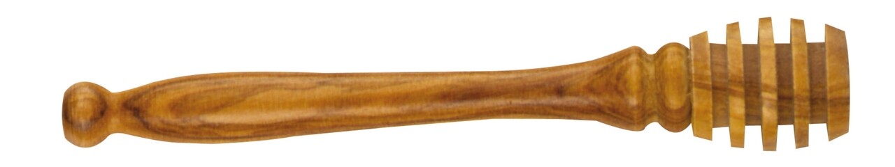 Kerek mézes mézes kanál, Jeam Dubost. 16,5 cm, olajfa