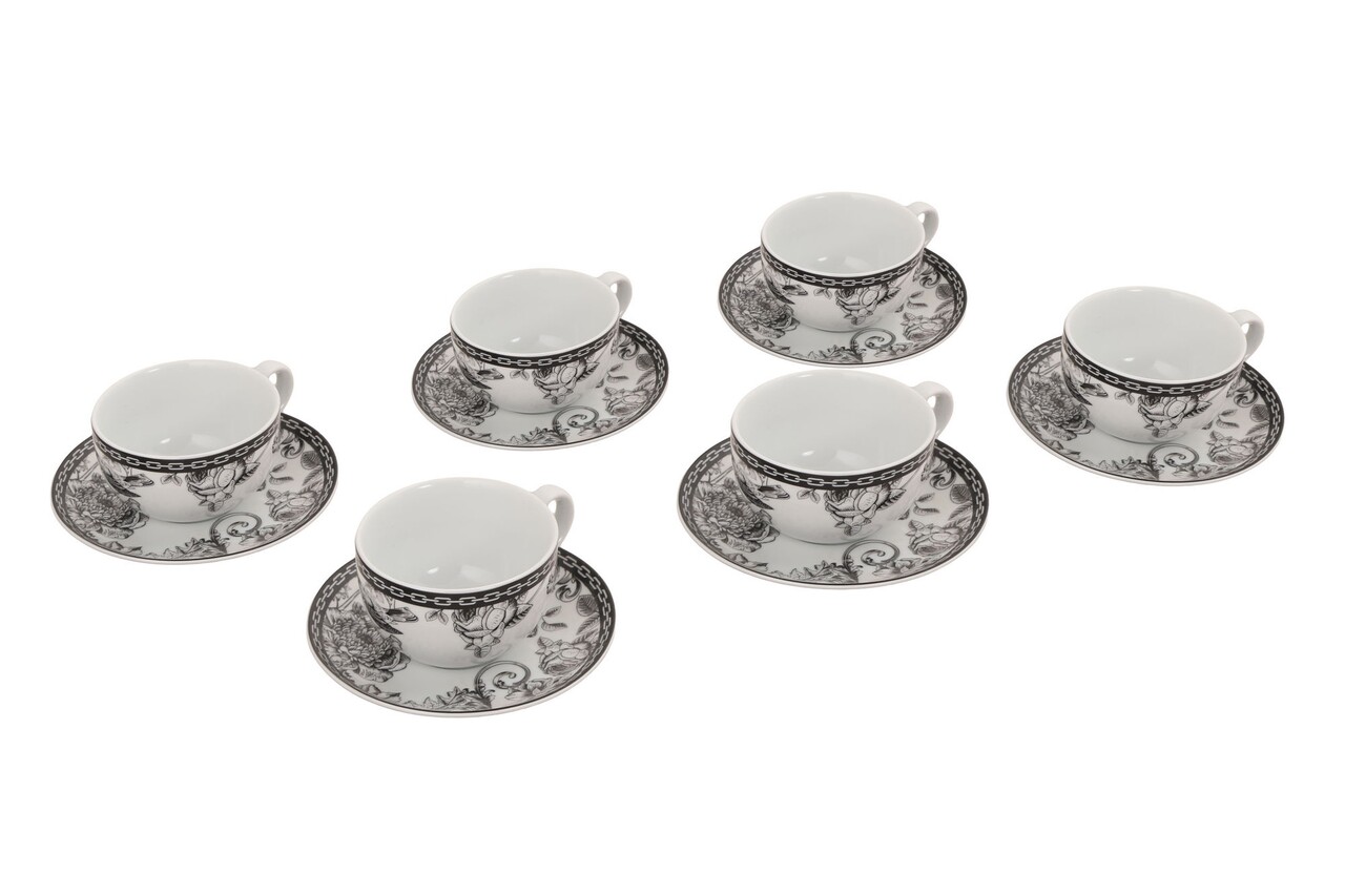 Kutahya Porselen Kávés Készlet, ZG12KT420939012, 12 Darabos, Porcelán