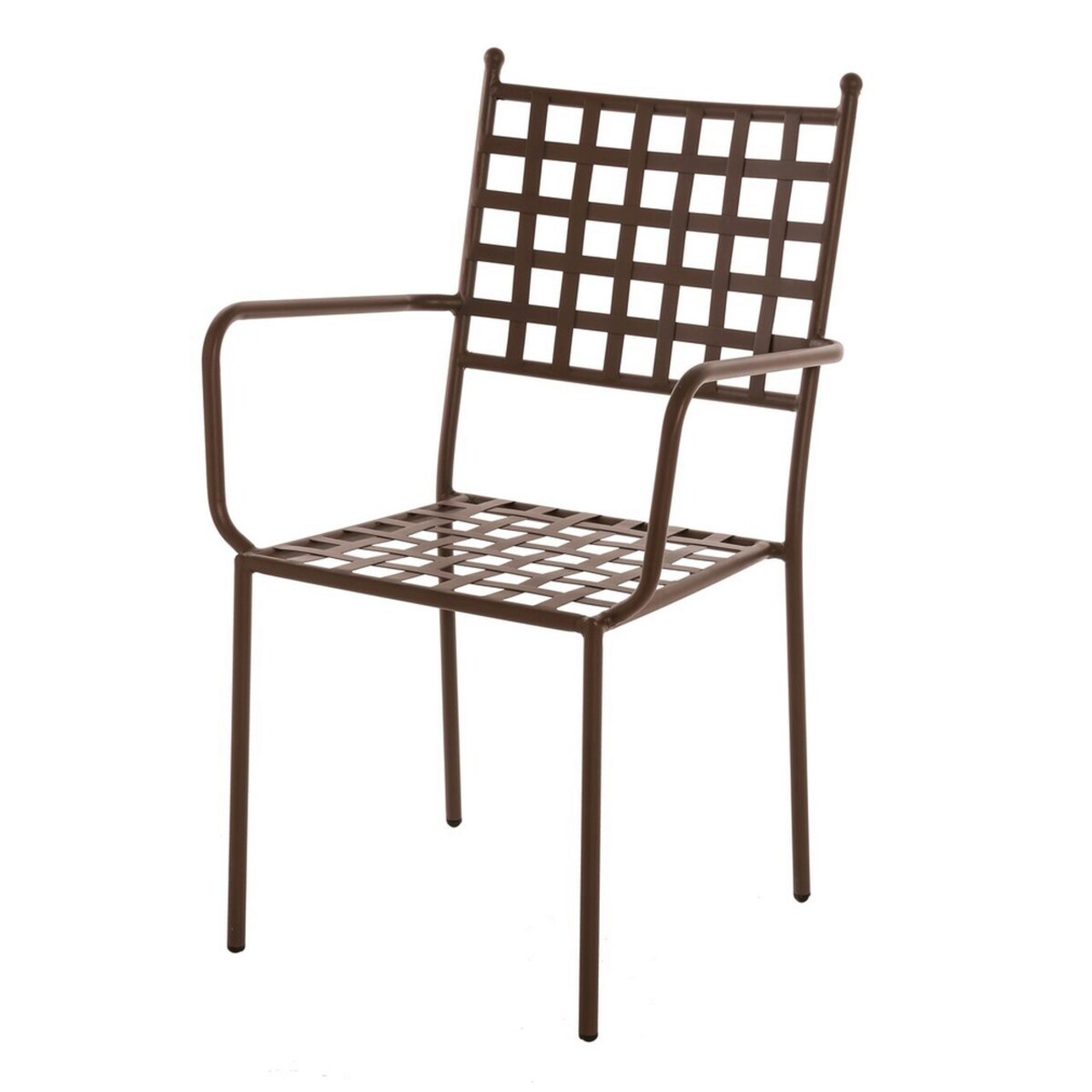 Bigbuy home cartago kerti szék, 56 x 60 x 90 cm, vas, barna