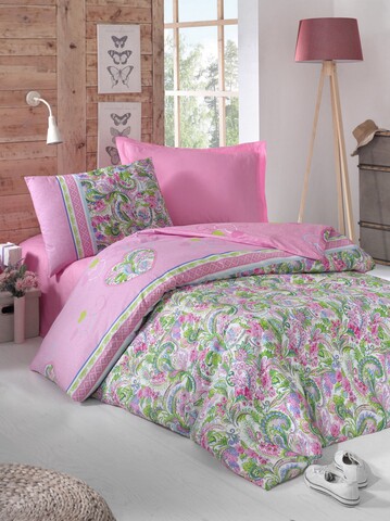 Young Egyszemélyes ágynemű, 3 darabos, 160x220 cm, 100% ranforce pamut, Cotton Box, Jasmin, rózsaszín