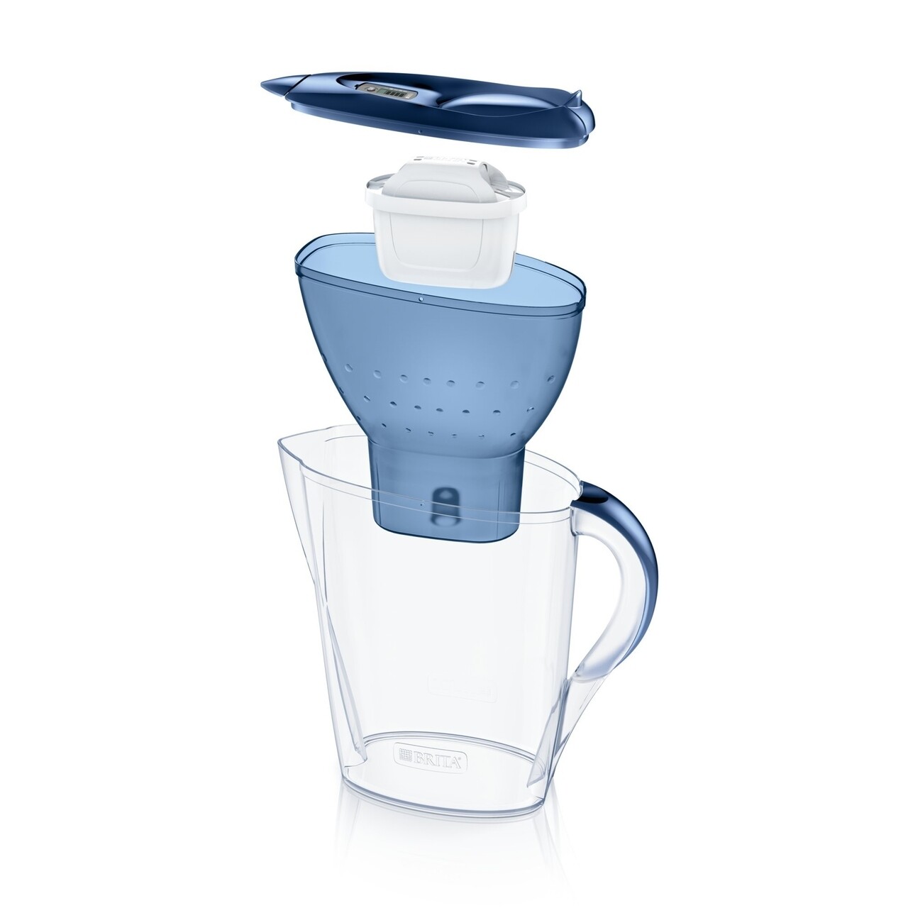 Brita Szűrőpohár, Marella XL MAXTRA +, Műanyag, 2.4 L, Kék