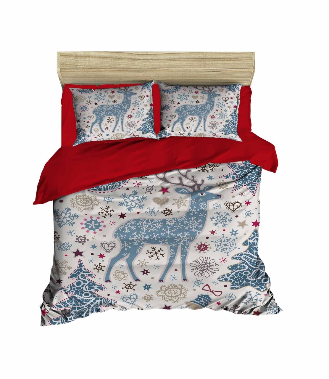 Xmas-449 Pearl Home dupla ágynemű, 3 db, pamut keverék, többszínű