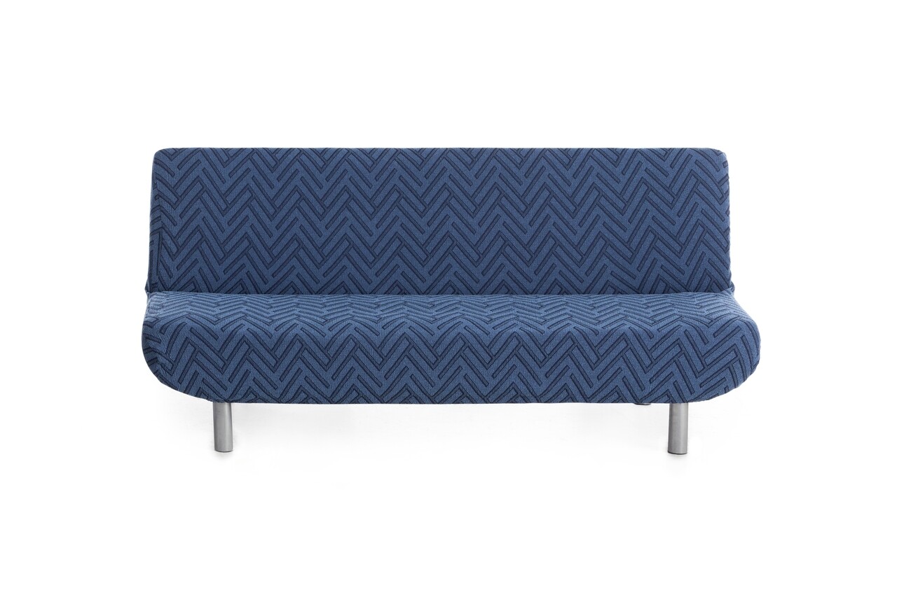 Bi-sztreccs kanapéhuzat, Argos, click-clack, 3 ülés, kék C / 3