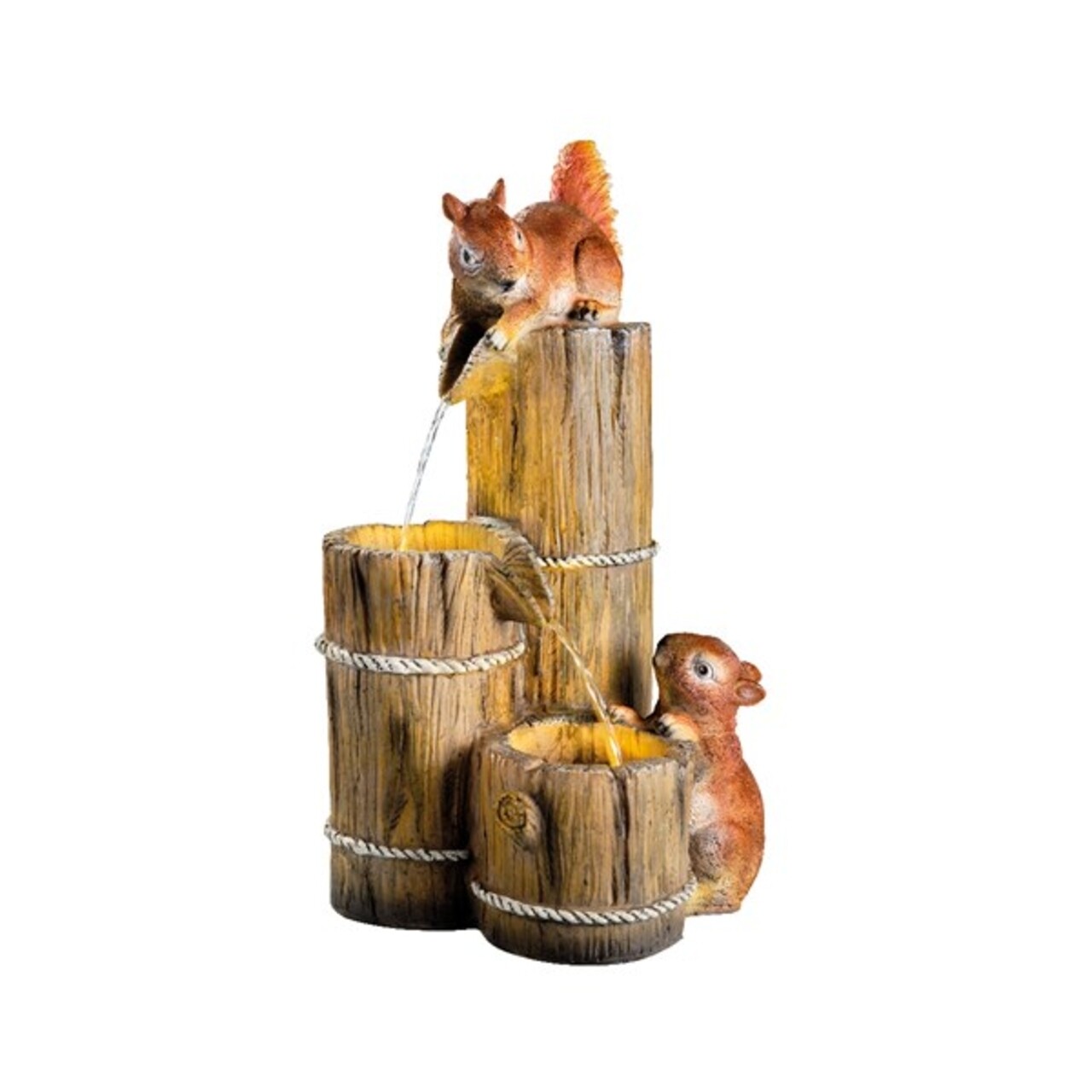 Lumineo mókusok dekoratív szökőkút, dekorációk, 32x30x58 cm,