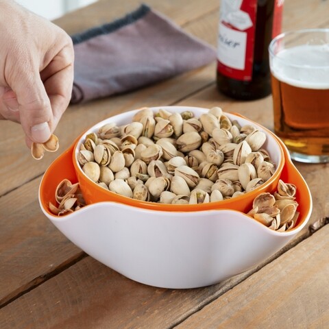 InnovaGoods  Tál Snack 2 az 1-ben Snack Bowl, 20 x 8 cm, polikarbonát