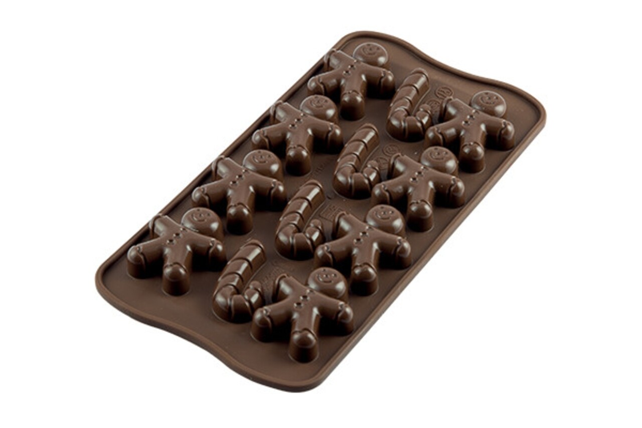 Gyömbéres Szilikon Sütőforma, Silikomart Easy Choco, 12 Forma, 4,3 X 3,5 Cm