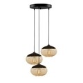 Kandalló csillár MR - 868, Opviq, 50 x 113 cm, 3 x E27, 100 W, fekete / méz