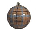 Gömb Bauble check, Decor, Ø8 cm, műanyag, barna