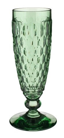 4 pezsgős pohár készlet, Villeroy & Boch, Boston, 145 ml, kristályüveg, zöld
